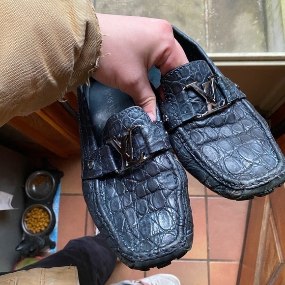 Authentic Louis Vuitton Monte Carlo Crocodile Skin Shoes Size 8 - Picture 8 of 16